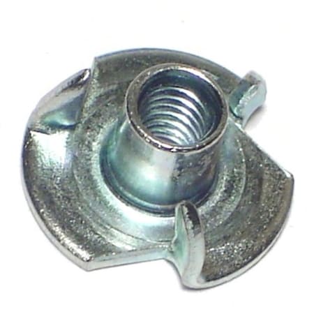Midwest Fastener T-Nut, 3 Prongs, #8-32, Steel, Zinc Plated 60882
